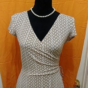 London Times Wrap Style Dress Sz 8